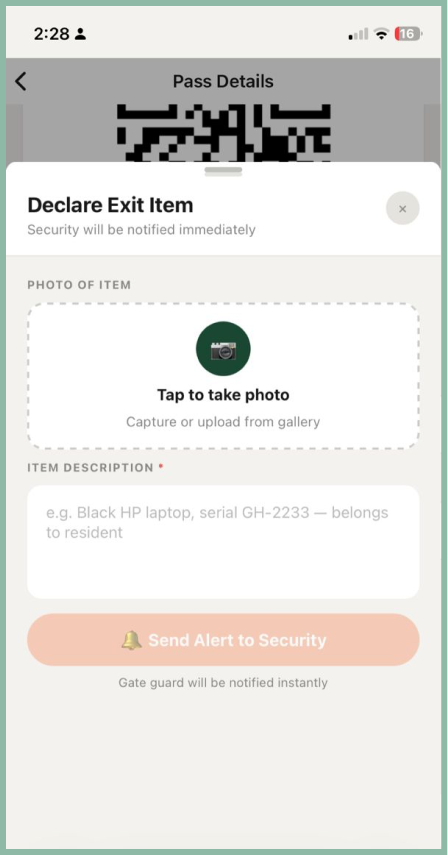 Item Declaration